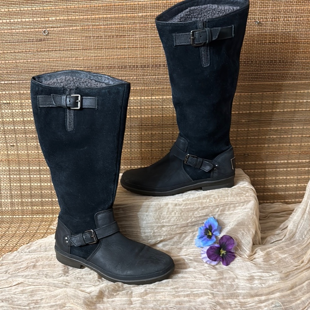 UGG Women's Thomsen Black Suede Knee-High Boots